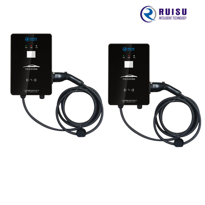 LCD Ekranlı Duvara Monte AC EV Şarj Cihazı 32A Tip 2 Taşınabilir Evse