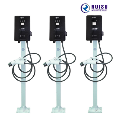 7KW Ev Ev Şarj İstasyonu, Akıllı Elektrikli Araç Şarj Cihazı OCPP1.6 APP Kontrolü